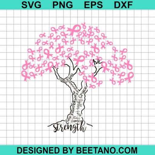 Breast Cancer Tree Svg
