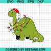 Dinosaur With Christmas Light Svg