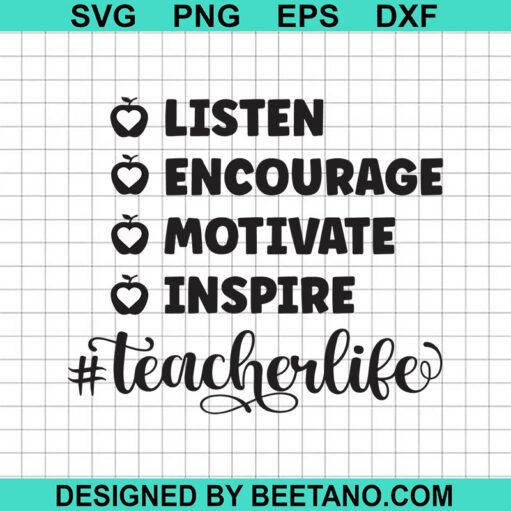 Teacher life inspire SVG