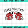 Merry Christmas Skeleton Boobs Hand Svg