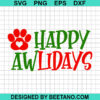 Happy Pawlidays SVG