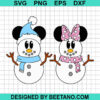 Mickey Minnie Snowman Svg