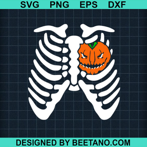 Skeleton Pumpkin Halloween SVG, Halloween Skeleton SVG, Pumpkin Halloween SVG