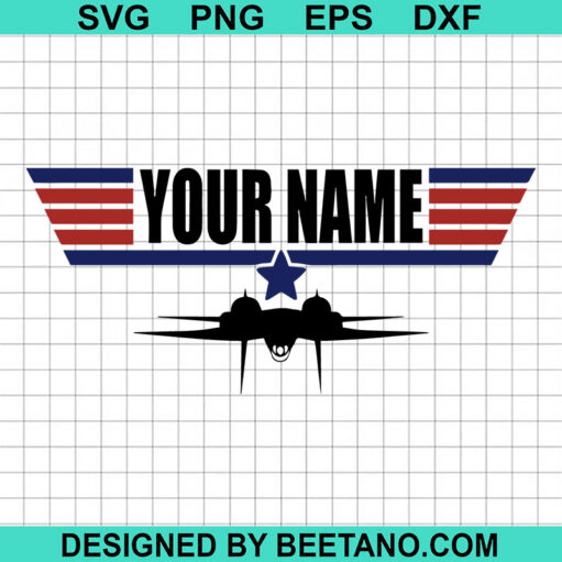 Top gun custom name SVG
