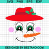 Christmas Snowman Face Svg