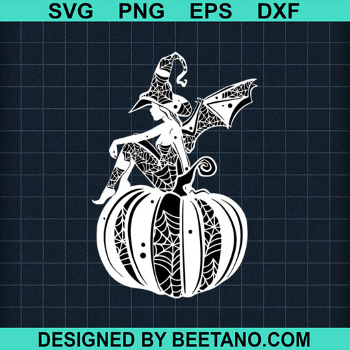 Halloween Pumpkin Bat Witch Svg