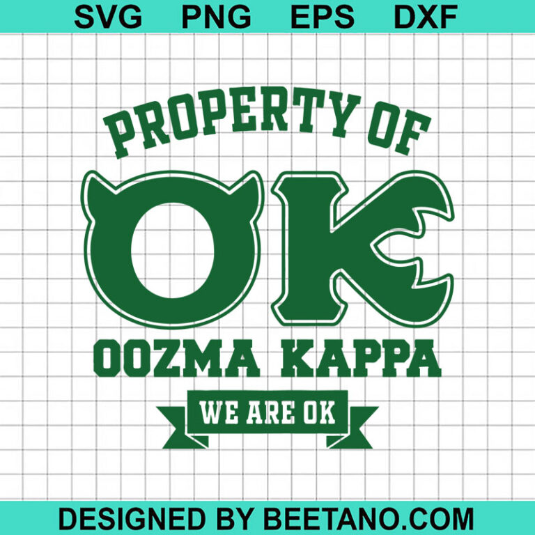 Property Of Oozma Kappa SVG, Monsters University SVG,Monsters Inc SVG