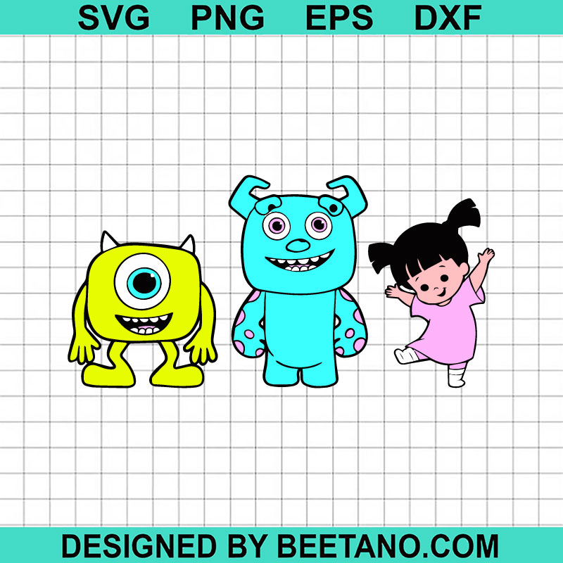 Baby Monster Inc Characters SVG, Monster Inc Characters SVG, Boo