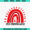 Red Ribbon Week Rainbow Svg