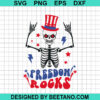 Skeleton Freedom Rocks SVG