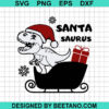 Christmas Santa Saurus SVG