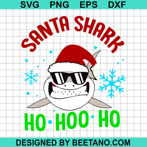 Santa Shark Ho Hoo Ho Svg