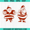 Santa With Christmas Gift Svg