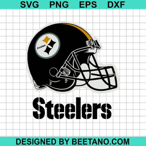 Steelers Helmet Football SVG, Pittsburgh Steelers Helmet SVG, Football Helmet SVG