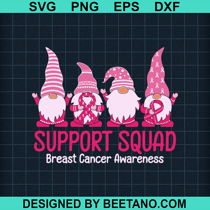 Gnomes Support Squad Breast Cancer Svg Archives Hight Quality Scalable Vector Graphics