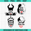 Resting Villain Face Bundle Svg