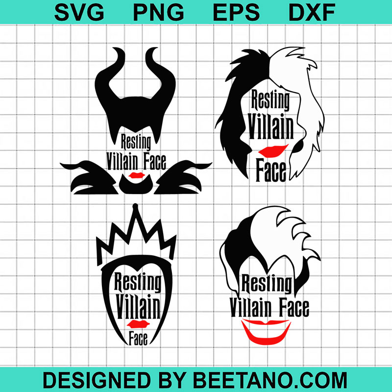 Resting villain face bundle SVG, Villain witches halloween SVG