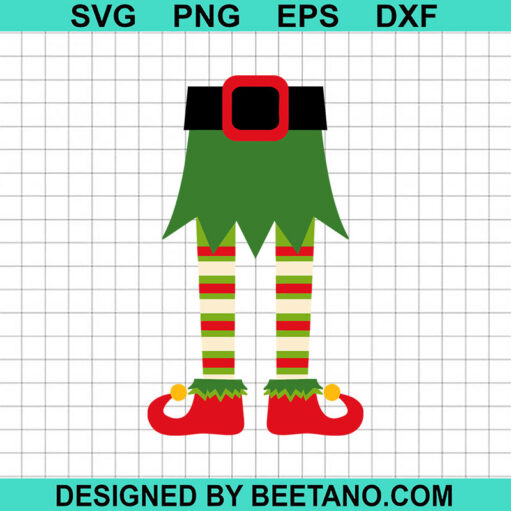 Elf Christmas SVG, Elf Boy SVG, Elf Leg Christmas SVG
