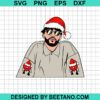 Bad Bunny With Christmas Hat Svg