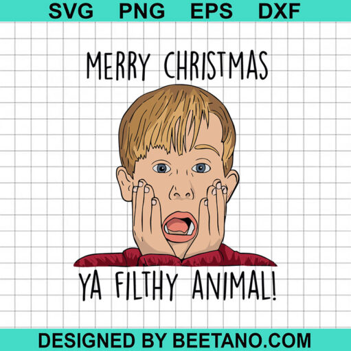 Merry Christmas Ya Filthy Animal SVG, Kelvin Home Alone Christmas SVG, Home Alone Movies SVG