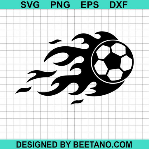 Soccer Ball Flame SVG