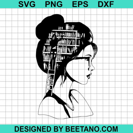 Girl Who Loves Books Svg
