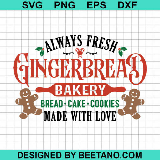 Always Fresh Gingerbread Bakery SVG