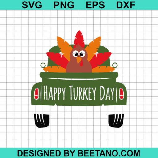 Happy Turkey Day Truck SVG