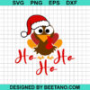 Ho Ho Ho Turkey Face Svg