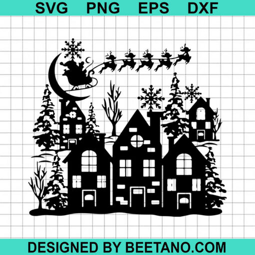 Christmas Scene Svg
