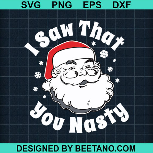 I Saw That You Nasty SVG, Santa Claus SVG, Merry Christmas SVG