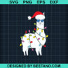 Llama With Christmas Light SVG
