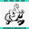 Funny Turkey Running Svg
