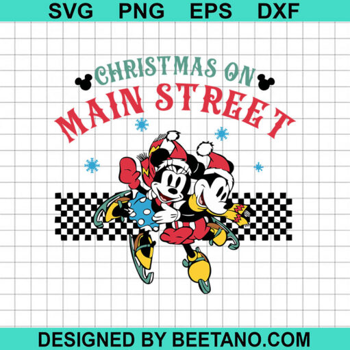 Mickey Christmas On Main Street Svg