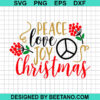 Peace Love Joy Christmas Svg