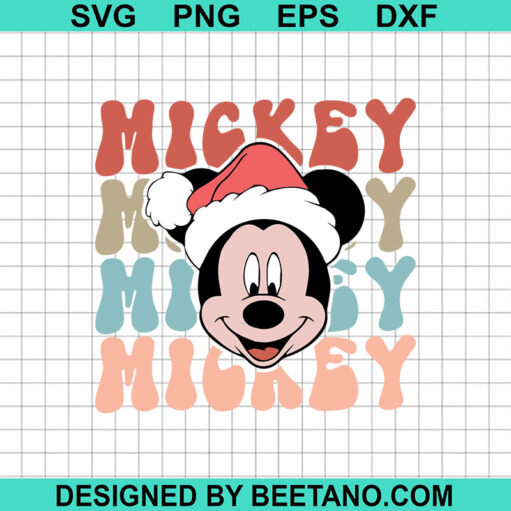 Mickey Groovy Christmas Svg