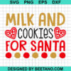Milk And Cookies For Santa Svg