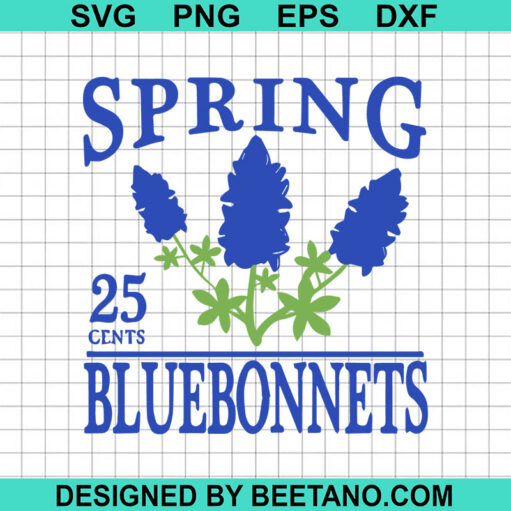 Spring 25Cents Bluebonnets Svg