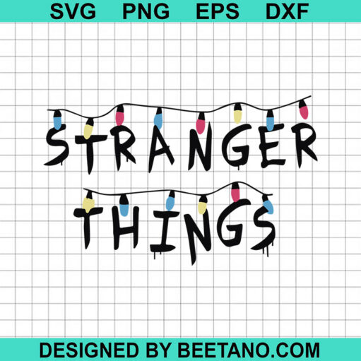 Stranger Things Christmas Light Svg
