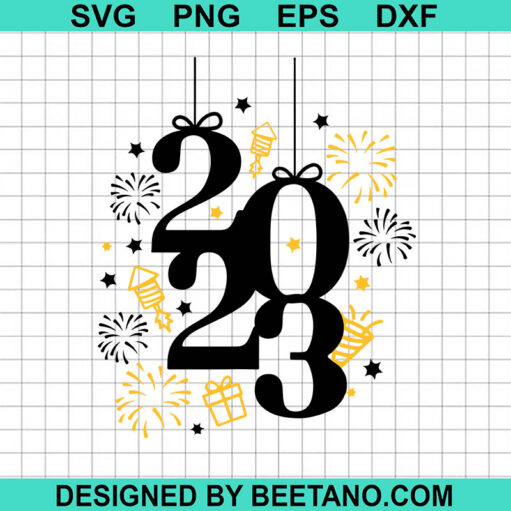 Happy New Year 2023 Svg