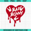 Bad Bunny Dripping Heart Svg