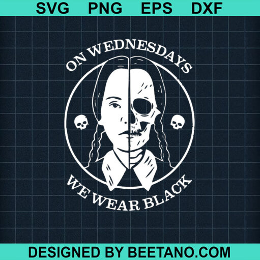 Wednesday Addams Face SVG