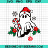 Cute Ghost With Christmas Hat Svg