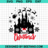Disney Castle Christmas Svg