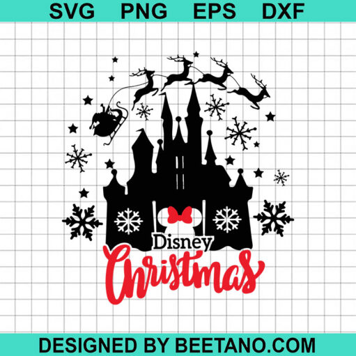 Disney Castle Christmas Svg