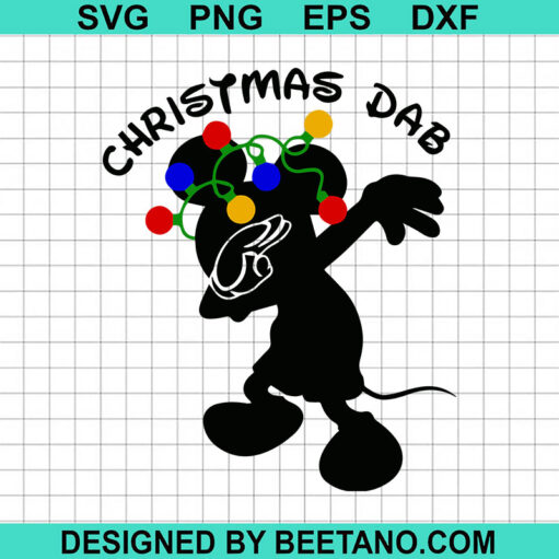 Christmas Mickey Dabbing Svg