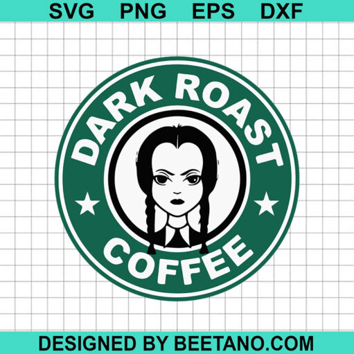 Wednesday Addams Coffee Logo Svg