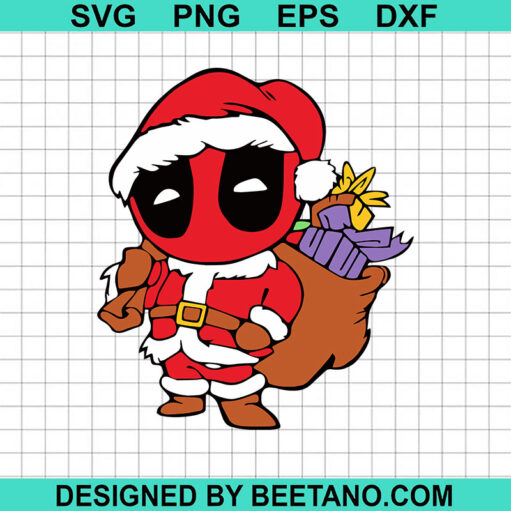 Deadpool Santa Christmas Svg