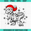 T Rex Christmas Svg