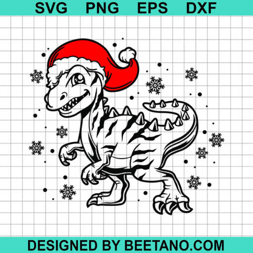 T Rex Christmas Svg